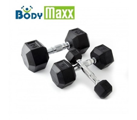 Body Maxx 95 Kg Hex Dumbells Sets. 12.5 kg + 15 kg + 20 kg X 1 Pair Each 